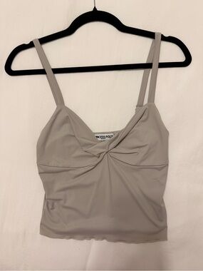 Princess Polly Taupe Twist-Front Cami